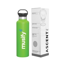 aerial view a group of 24 oz h2go ascent - powder - matte lime, image 1 of 2