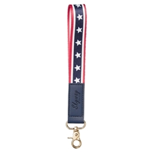 aerial view a patriotic usa patriotic wrist strap keychain, image 1 of 3