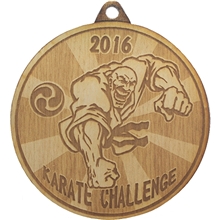 a group of wood medals 3 w x 3 h