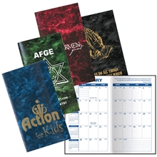 a group of cardstock marble cover monthly pocket planner