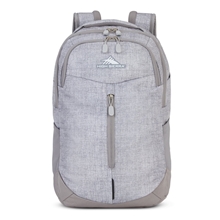 aerial view a silver heather high sierra(r) swerve pro laptop backpack, image 1 of 5