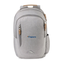aerial view a light grey heather high sierra(r) haidan laptop backpack, image 1 of 5
