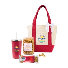 aerial view a red youre tote - ally awesome gift set, image 1 of 2