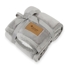 aerial view a elephant minkie sherpa recycled polyester baby blanket, image 1 of 5