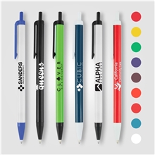 a group of vibrant color click pen