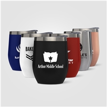 aerial view a group of 11 oz escape double - wall stainless wine cup, image 1 of 2