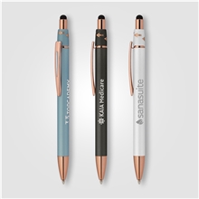 aerial view a group of orbit spinner metal stylus pen, image 1 of 2