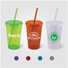 aerial view a group of 20 oz custom core tumbler, image 1 of 2