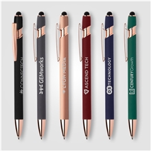 aerial view a group of ellipse gel softy rose gold w / stylus, image 1 of 2