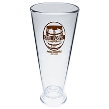a clear 12 oz plastic pilsner cup