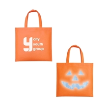 a group of halloween pumpkin reflective tote bag