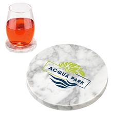 aerial view a marble white juno marble coaster, image 1 of 7