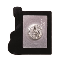 aerial view a group of acrylic lapel pin - small up to 1 - custom shape, image 1 of 2
