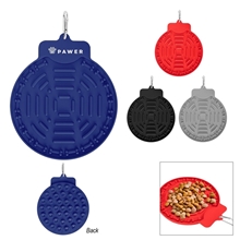 a group of slow feeder pet lick food mat