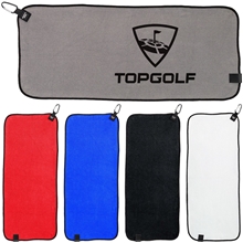aerial view a group of maggy 28 x 12.5 magnetic waffle golf towel, image 1 of 5