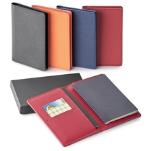 aerial view a group of toscano genuine leather rfid booklet / passport holder, image 1 of 5