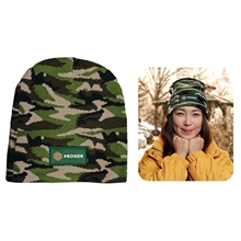 a camouflage camo beanie