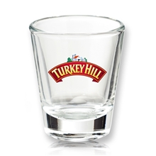 aerial view a clear 1.75 oz chaska clear shot glass, image 1 of 3
