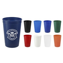 a group of 16 oz custom solid stadium cup