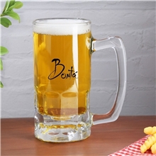 a group of 12 oz blaine glass beer mug