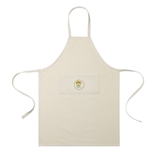 aerial view a natural recycled cotton bib front apron - aware(tm), image 1 of 2