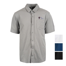 a group of burnside perforated stretch woven button - up