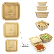 a group of bombay bamboo nesting bowl set