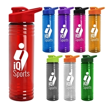 a group of 24 oz slim fit halcyon water bottles with flip straw lid