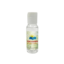 aerial view a clear 1 oz usa made hand sanitizer gel, image 1 of 2