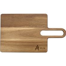 aerial view a wood oblong acacia cutting board (m), image 1 of 4