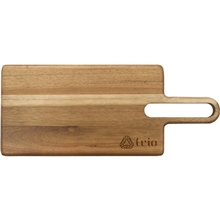 aerial view a wood oblong acacia cutting board (l), image 1 of 4