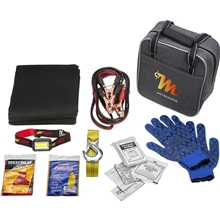 aerial view a group of deluxe emergency car kit, image 1 of 2