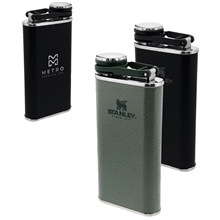 aerial view a group of stanley(r) 8 oz classic easy fill wide mouth flask, image 1 of 2
