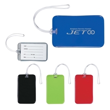 a group of vinyl travel luggage tag with id card