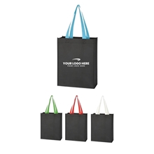 aerial view a group of non - woven mini tote bag, image 1 of 2