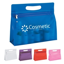 a group of die cut vanity case bag