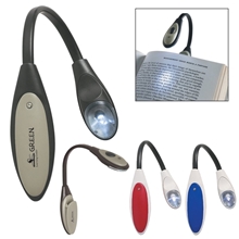a group of bendable hands free led book light clip