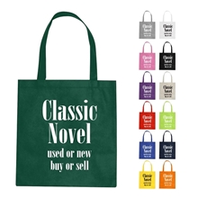 aerial view a group of non - woven conference tote bag, image 1 of 2