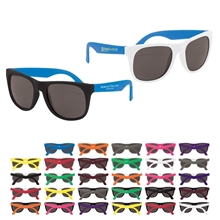 a group of two tone rubberized sunglasses