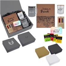 aerial view a group of self care tea gift set, image 1 of 9