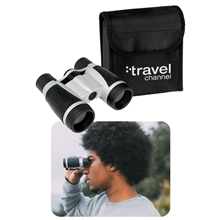 a group of black / silver 5 x 30 binoculars