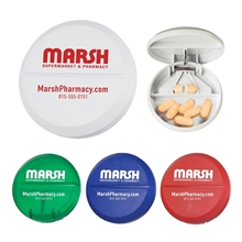 a group of pill storage box and cutter