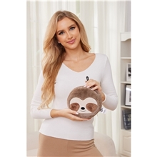 aerial view a group of comfort pals(tm) sloth 2- in -1 pillow sleep mask, image 1 of 5