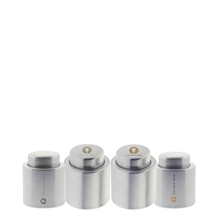 a group of stainless steel wine stopper
