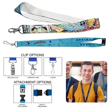 a custom die sublimated lanyard - import