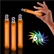 6 Glow Sticks - Orange