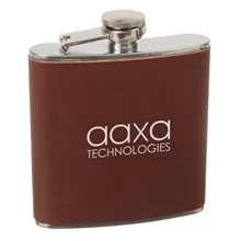 6 oz Leather Over Stainless Steel Flask