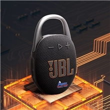 aerial view a group of custom jbl clip 5 portable waterproof bluetooth speaker, image 1 of 3