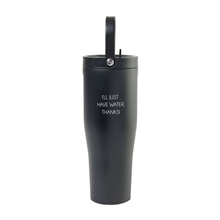 aerial view a matte black corkcicle(r) go cup xl - 30 oz, image 1 of 4