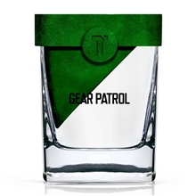 aerial view a clear corkcicle(r) tequila triangle glass, image 1 of 3